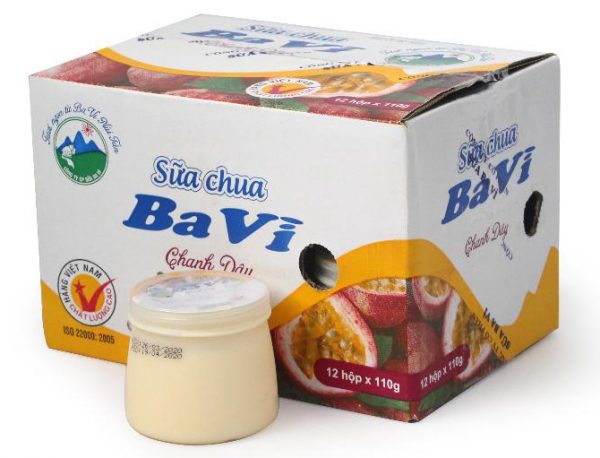 sữa chua cốc chanh dây ba vì 100g