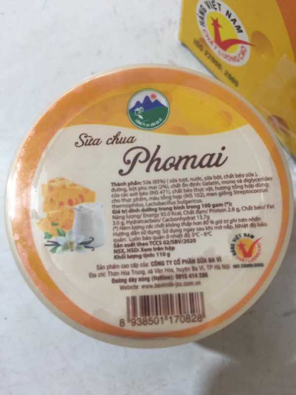 Sữa chua pho mai ba vi 110G