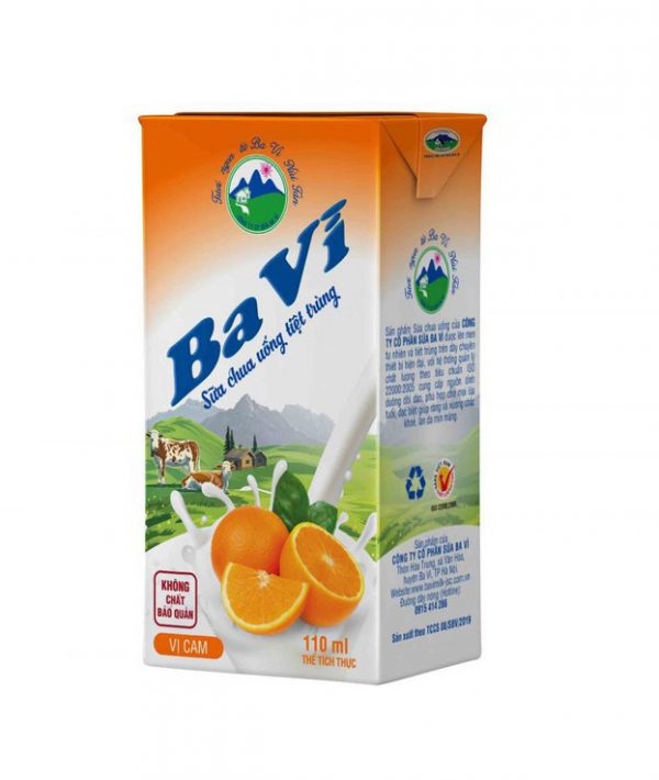 Sữa tiệt trùng ba vì vị cam